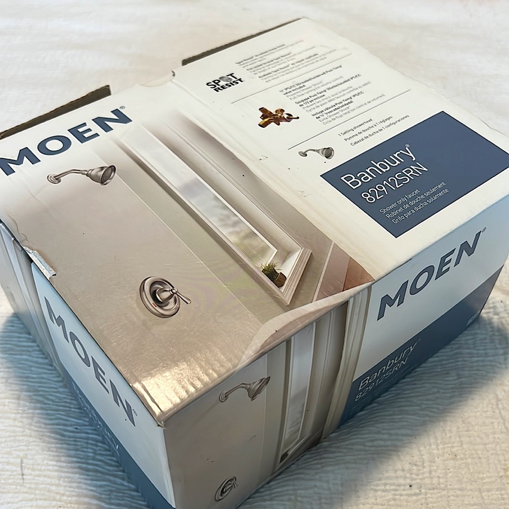 TWO MOEN Brushed Nickel Shower Sets Banbury 82912SRN